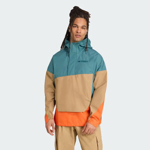 Mens Size Large adidas Anorak Hiking Jacket Teal JL9753 Xploric 2.5L Climaproof